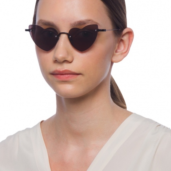 Saint Laurent Lou Lou Heart Shaped Sunglasses - Picture 4 of 4